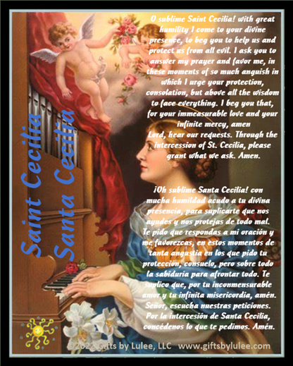 Saint Cecilia LED Acrylic Pillar Candle with Flickering Flame Battery Operated great for places where an open flame is not allowed hospitals nursing homes dorms-Batteries included