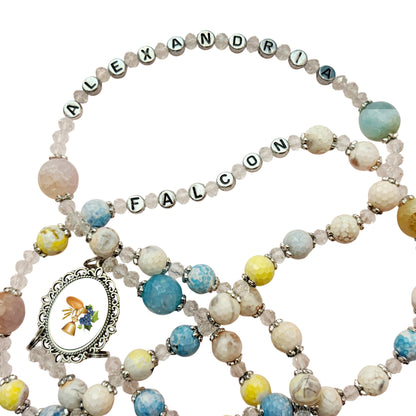 Sacred Day Keepsake Rosary – Communion Day Rosary Personalized with Your Loved One’s Name