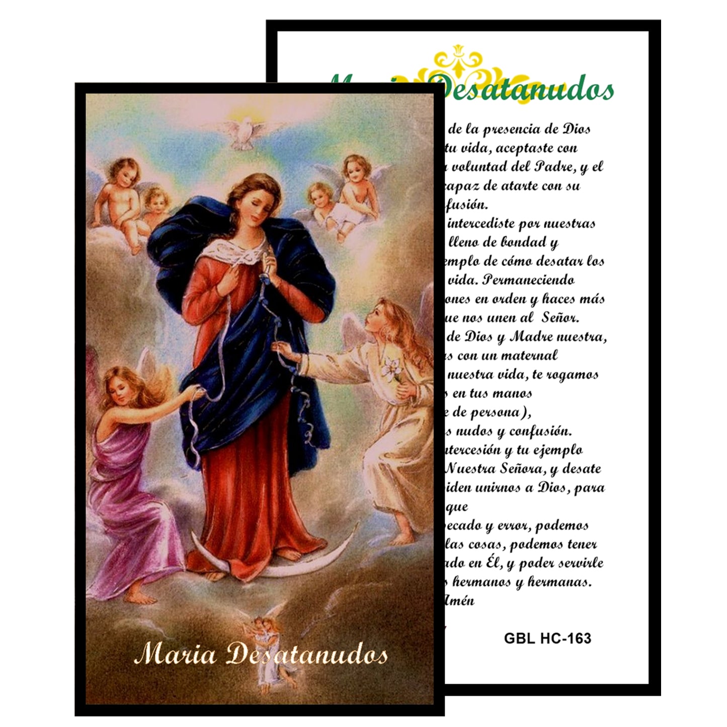 Our Lady of Knots La Virgen Desatanudos LED Acrylic Pillar Candle with Flickering Flame Battery Operated great for places where an open flame is not allowed hospitals nursing homes dorms-Batteries included
