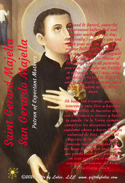 Saint Gerardo Maiella LED Acrylic Pillar Candle with Flickering Flame Battery Operated great for places where an open flame is not allowed hospitals nursing homes dorms-Batteries included