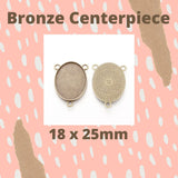 Special Order Request for Rosary Centerpiece Center piece  18mm x 25mm Silver bronze gold copper