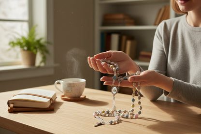 Sacred Day Keepsake Rosary – Communion Day Rosary Personalized with Your Loved One’s Name