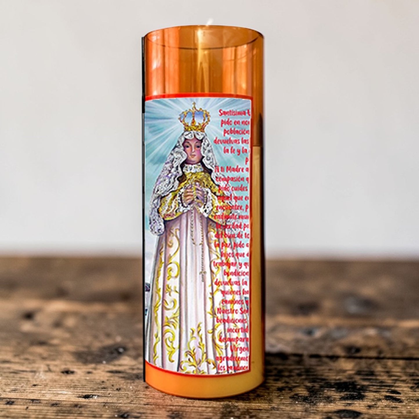 Valle LED Acrylic Pillar Candle with Flickering Flame Battery Operated great for places where an open flame is not allowed hospitals nursing homes dorms-Batteries included