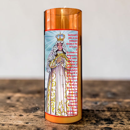 Valle LED Acrylic Pillar Candle with Flickering Flame Battery Operated great for places where an open flame is not allowed hospitals nursing homes dorms-Batteries included