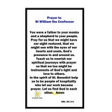 Saint William of Perth William of Rochester Scottish Saint Patron of Adopted Children Laminated Holy Card and Two Glass Candles