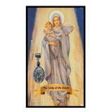 Our Lady of the Snows Patron Saint of The island of La Palma Card Medal and Chain